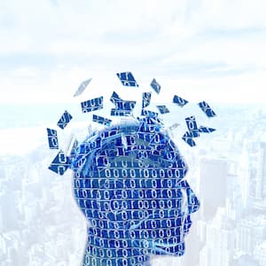 digital blue head 